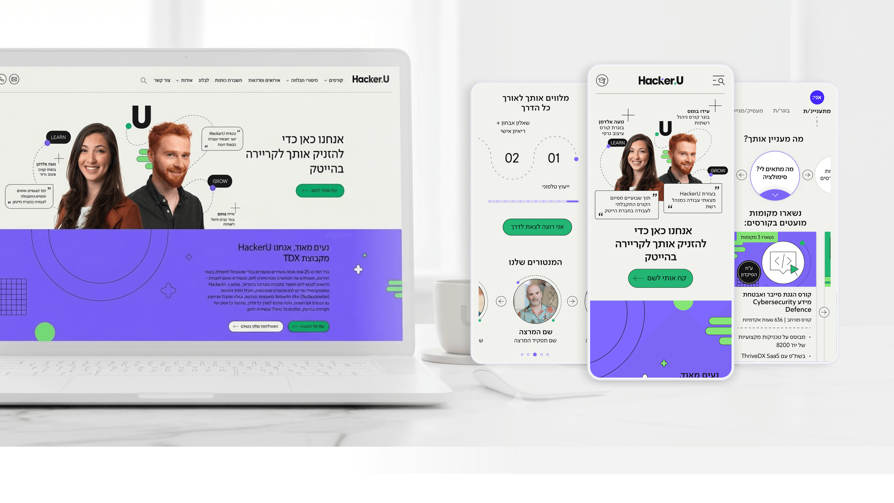 Hacker U — High tech training institute website